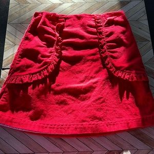 Size 8 Eyelet & Ivy Charlotte Girls Skirt - Red Corduroy